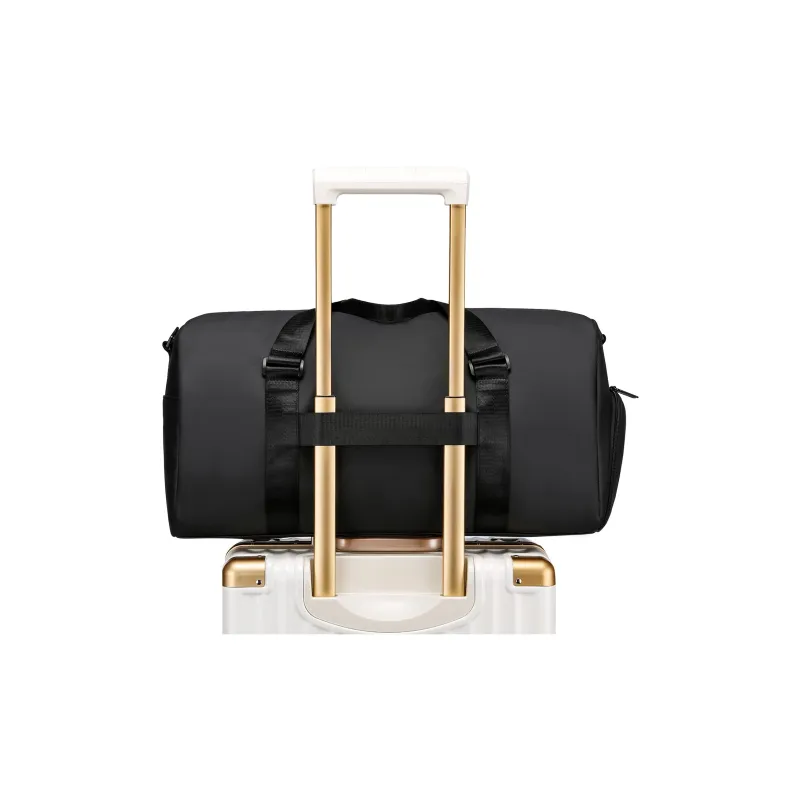 Jeep Nylon With PVC Travel Bag Unisex Black/Ecru-8