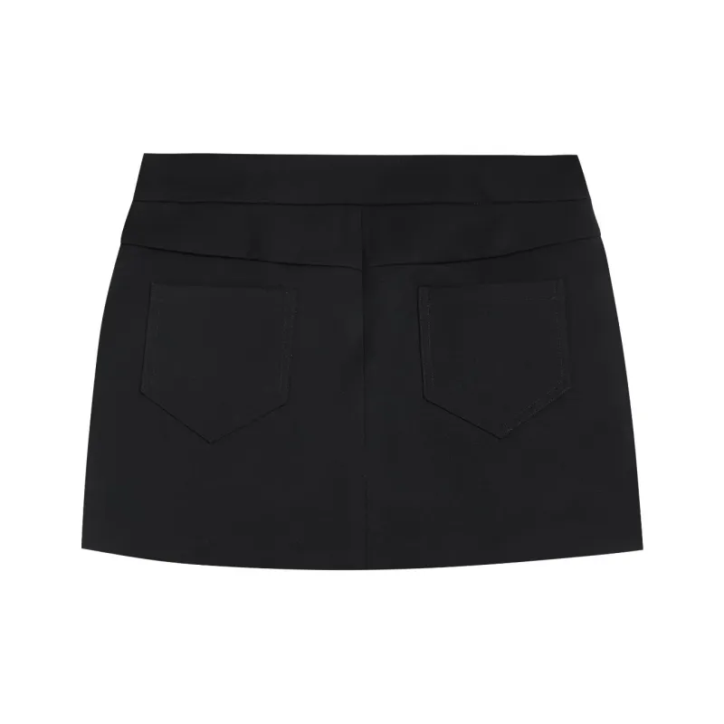 YJ1NGZYZJ Cargo Short Skirts Women's Black-1