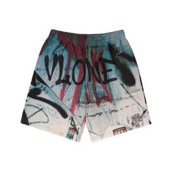 VLONE Casual Shorts Unisex Black Blue