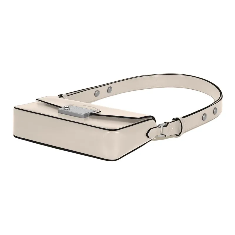 MONTBLANC Meisterstuck Grain Cow Leather Messenger Bag, Shoulder Bag Mini Women's Mist Beige-3
