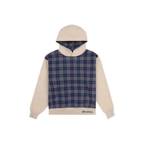 PLEASURES Career Contrast Plaid Hoodie