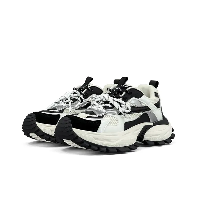 ZSBELLA Abrasion Resistant Breathable Slip Resistant Low Top Chunky Sneakers Men's-5