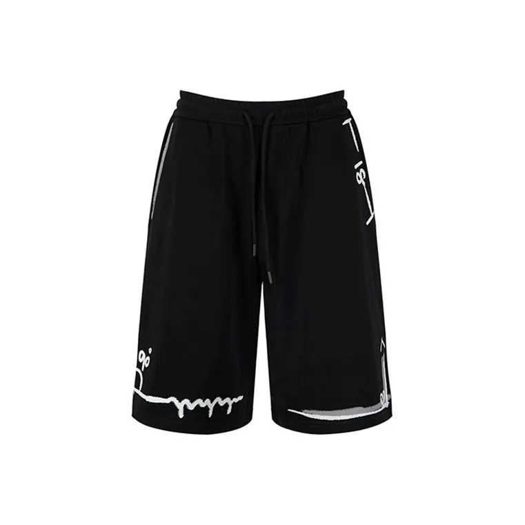 YLDP Casual Shorts Unisex Black-0