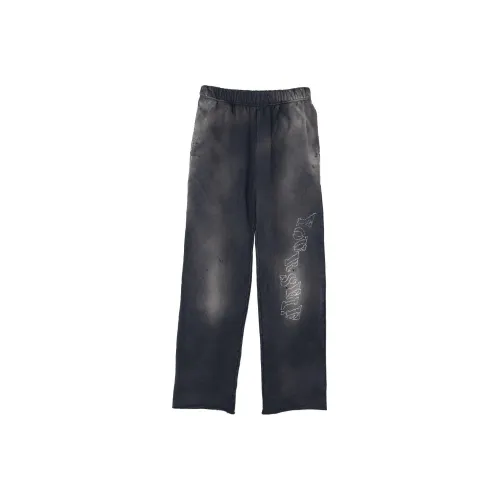 Mihara Yasuhiro Destroyed Sweat Pants Casual Pants Men's Black