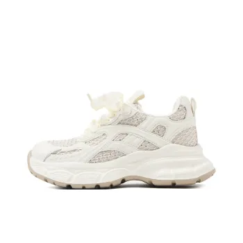 CAMEIDO Breathable Height Increase Low Top Chunky Sneakers Women's Ecru