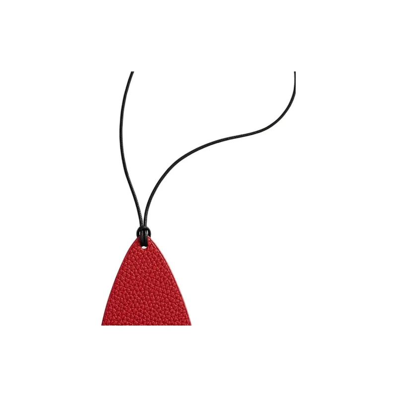 HERMES Leather Bag Charm Bag Accessory Women's Red-1