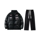 Clothing Sets (Black Puffer Jacket+Black Jeans)
