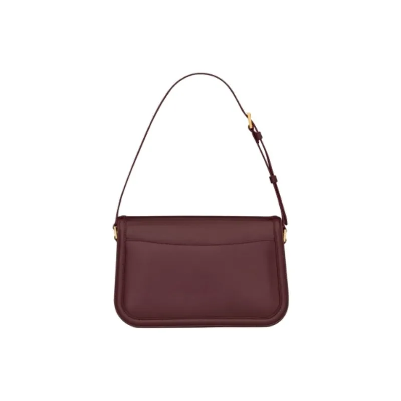 SAINT LAURENT SOLFERINO Cow Leather Shoulder Bag Medium Size Women's Cabernet Sauvignon Red-4