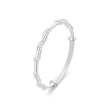 Lao Feng Xiang S999 Fine Silver Bangles Women's