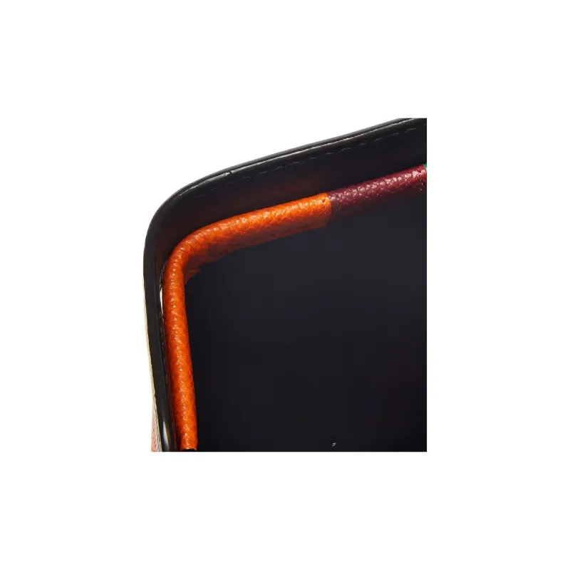 Valextra Tric Trac Millepunte Calfskin Box Bag Shoulder Bag Crossbody Bag Women's Orange/Red Green/Multicolor-4