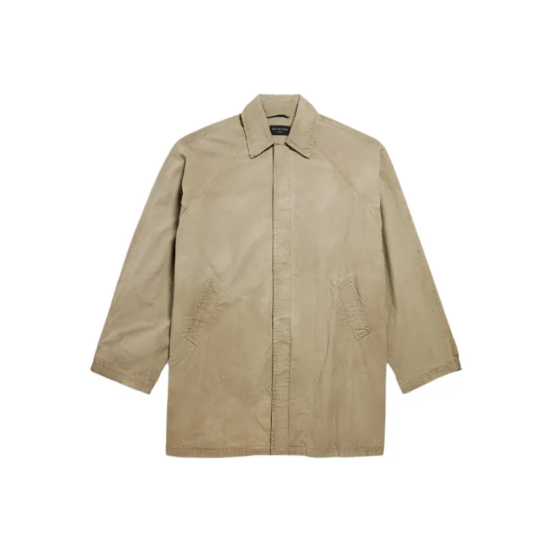 Balenciaga Coat Loose Fit Men's Dark Beige-0