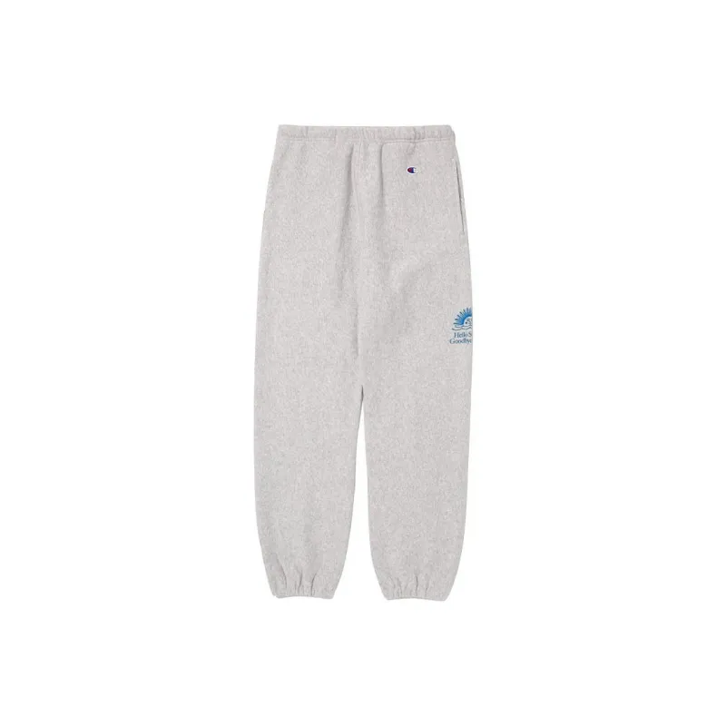 Champion x Hello Sunrise X Reverse Weave Casual Pants Unisex Gray-0