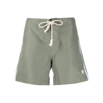 PALM ANGELS Logo embroidered Side Stripe Swim Shorts