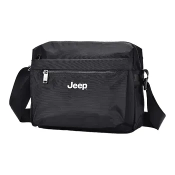 Jeep Oxford Crossbody Bag, Shoulder Bag Men's Black