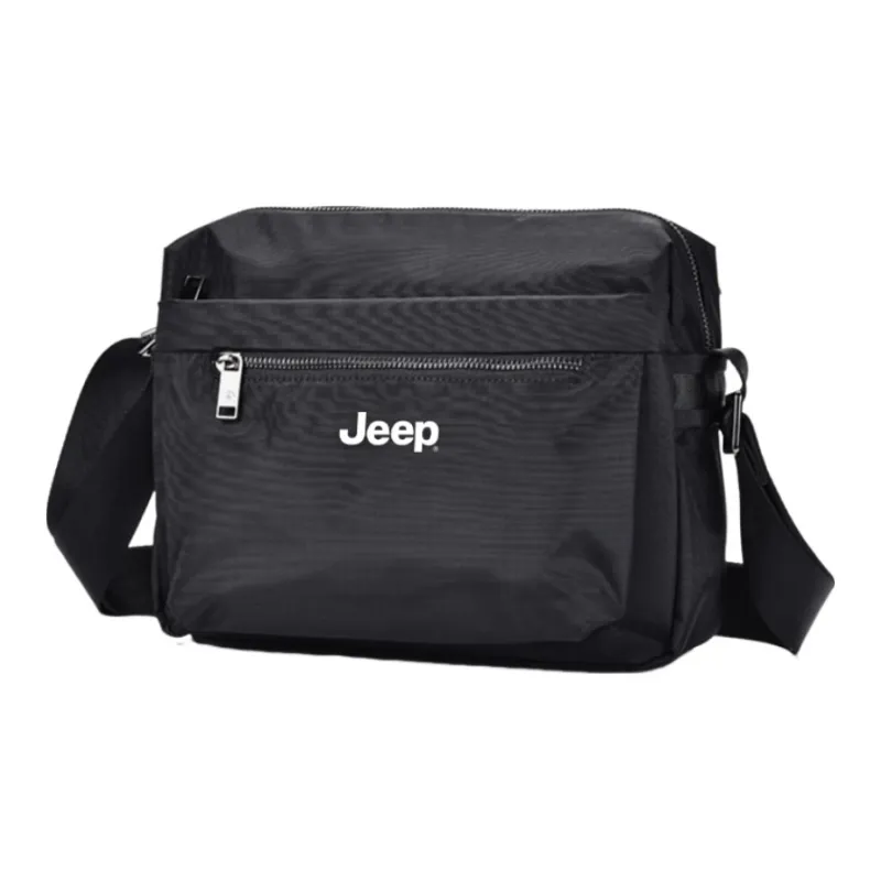 Jeep Oxford Crossbody Bag, Shoulder Bag Men's Black-0