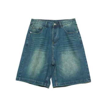 Umamiism Denim Shorts Unisex Vintage Blue