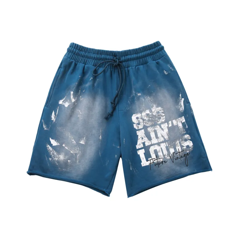 SSSAINT LOUIS Casual Shorts Unisex Blue-0