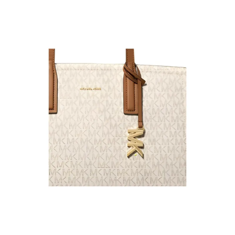 MICHAEL KORS Artificial Leather Tote Bag, Shopping Bag, Shoulder Bag Medium Size Women's Vanilla White-3