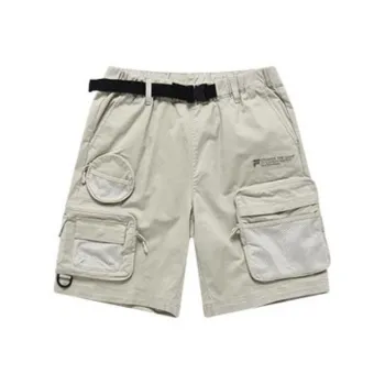 FILA FUSION Trending Street Series Casual Shorts Men Elegant Stone Gray