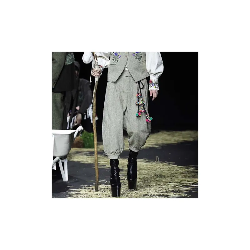 VALLEYOUTH Ankle Length Pants Unisex Gray Green-2