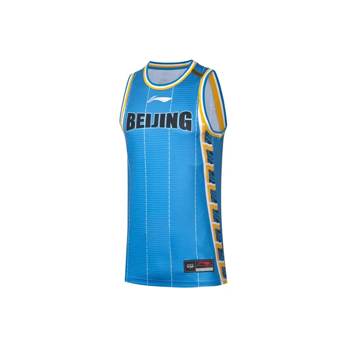 LiNing CBA Collection Basketball Collection Basketball Jersey Men's Beijing Blue-0