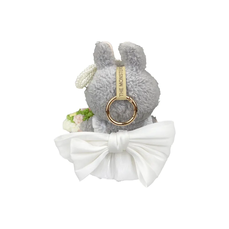[Modified Doll] POP MART Labubu THE MONSTERS Heartbeat Macaron Collection Pure White Bridal, Cute Hang Tag Box 17cm-27