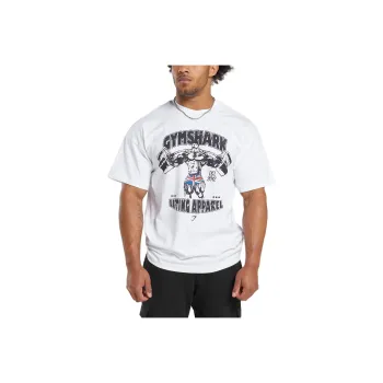 GYMSHARK Lifting Apparel T Shirt Men's White