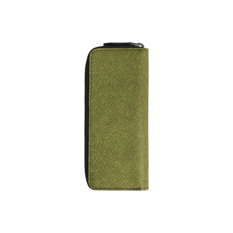MONTBLANC Leather Pen Pouch Storage Bag Unisex Green-2