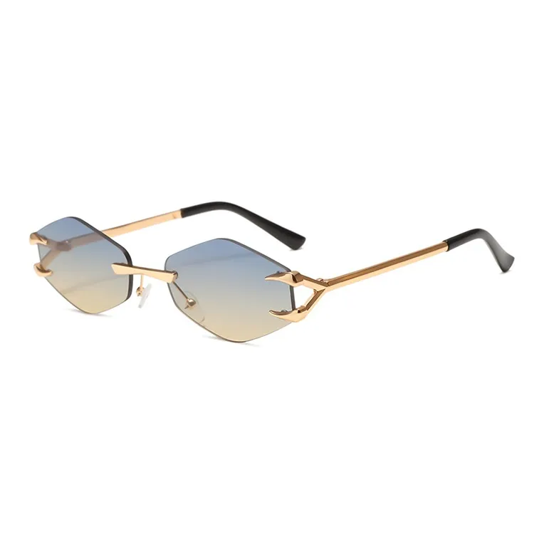 YUZHAOLIN Zinc Alloy Irregular Shape Sunglasses Unisex-3