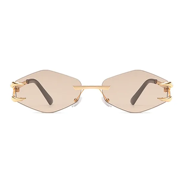 YUZHAOLIN Zinc Alloy Irregular Shape Sunglasses Unisex-2