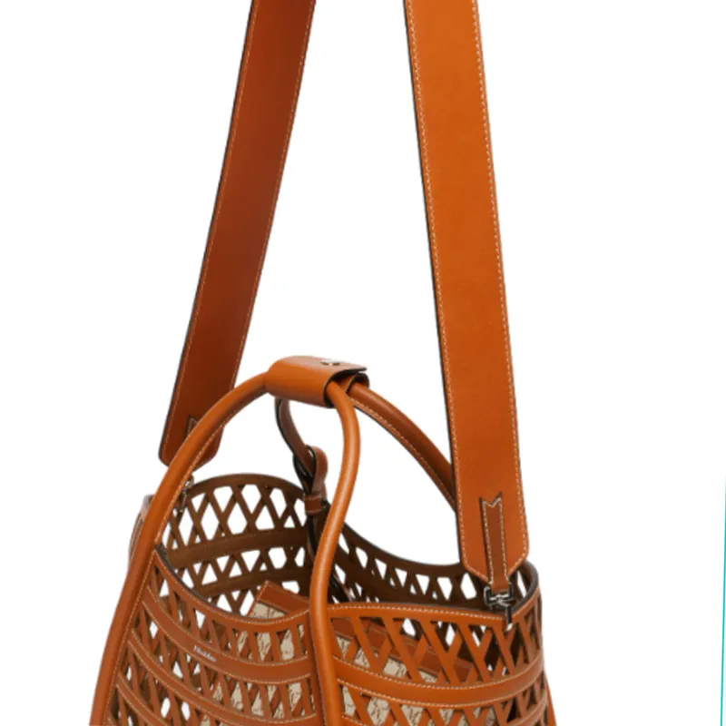 MaxMara Leather Handbag Small Size Women's Light Brown-5