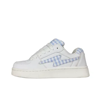 Rongchuan Slip Resistant, Abrasion Resistant, Lightweight Low Top Skateboard Shoes Unisex White Moon Square