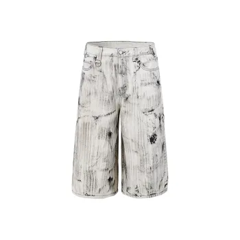 TERRA INCOGNITA Denim Shorts Unisex White
