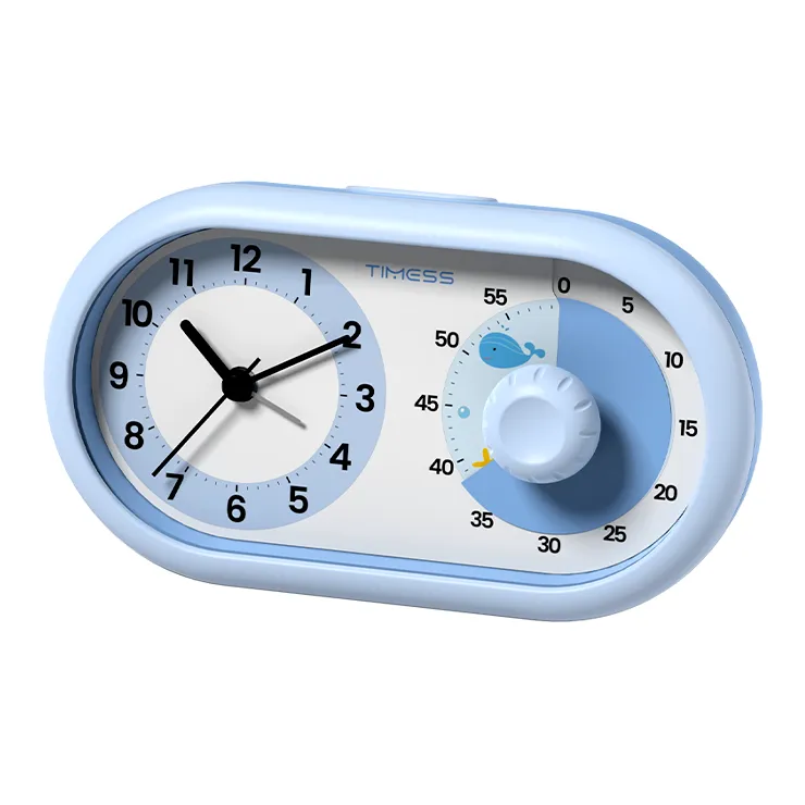 TIMESS Silent Movement Plastic Alarm Clock Unisex White-0