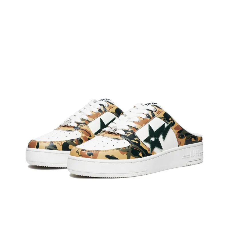 KidSuper x A BATHING APE Abrasion Resistant Closed Toe Slippers Unisex White Green-2