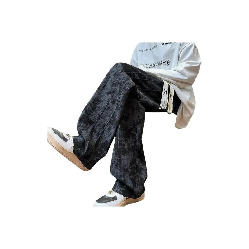 KOKO BASE Casual Pants Unisex Heather White-4
