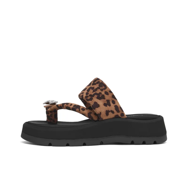Hotwind Vintage Leopard Series Slip Resistant Flip Flops Unisex-5