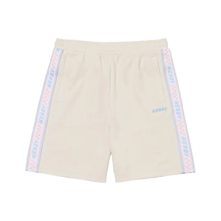 Nerdy Casual Shorts Unisex Cream-0