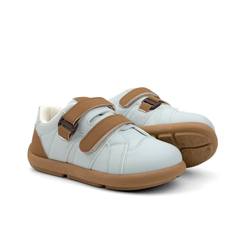 Mengsai Wear-resistant And Lightweight Low-Top Skateboard Shoes Women's Blue Coffee-3