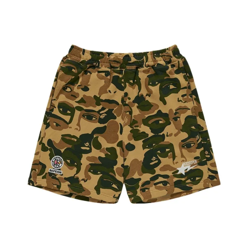 Bape X KidSuper Camo Sweat Shorts-1