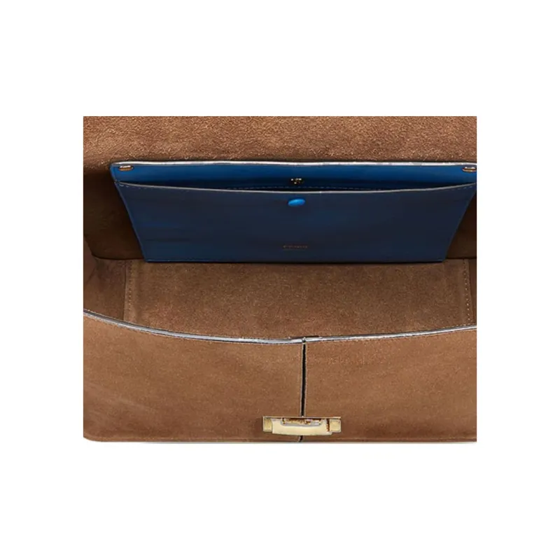 FENDI Kan U Goatskin Crossbody Bag, Shoulder Bag Large Size Women's Camel Brown-3
