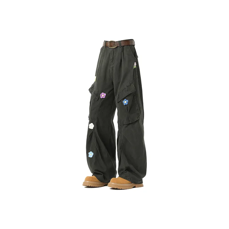 SUNSETMONENT Casual Pants Unisex Army Green-0