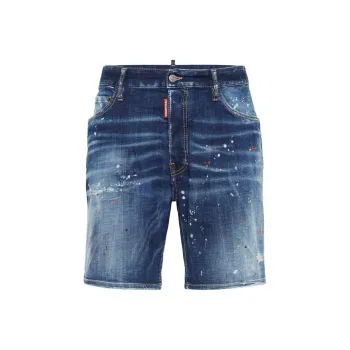 DSQUARED 2 Medium Easy Wash Distressed Marine Shorts