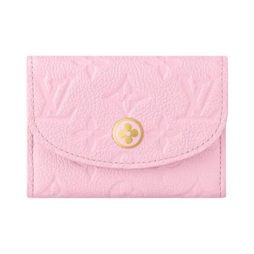 LOUIS VUITTON Rosalie Grain Cow Leather Coin Purse Women's Cotton Candy Pink