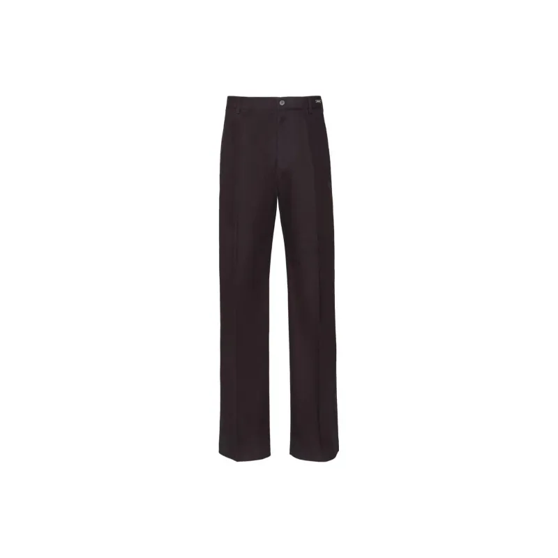 Ferragamo Flared Cotton Chino Trousers-0