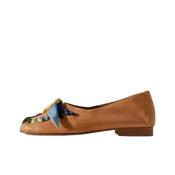 Hereu Juliol Foulard Casual Single Shoes Women's Camel