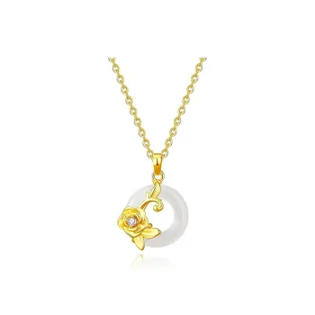 YINGNIXINDONG Chalcedony Jade Necklaces Women's