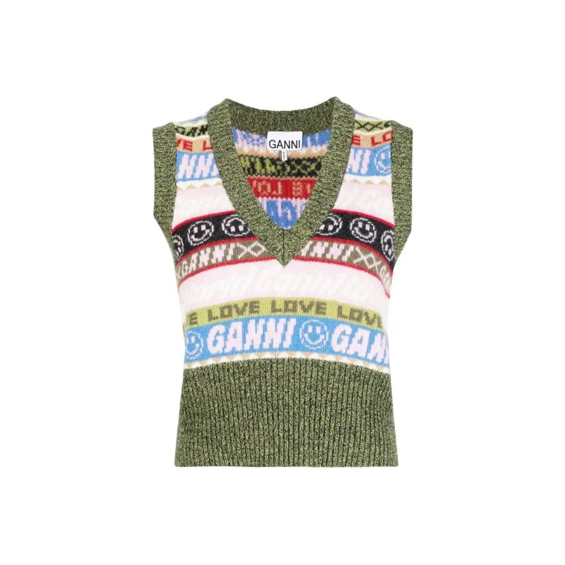 GANNI Tank Tops Women's Multicolor-0