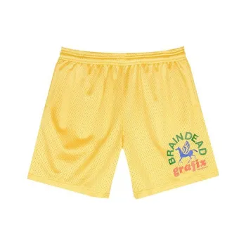Brain Dead Casual Shorts Men Yellow