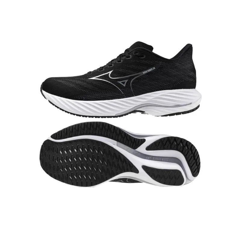 Mizuno Wave Rider 28 Cushioning, Wear Resistant Low Top Running Shoes Men's Black-2